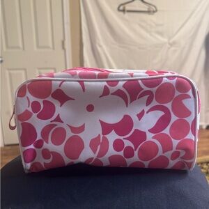 Pink and White Floral Cosmetic Bag by Clinique